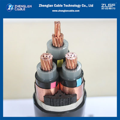 MV 지하 케이블 N2XSY 6/10KV 3x70mm2 CU/SC/XLPE/SC/CTS/PE IEC60502-2