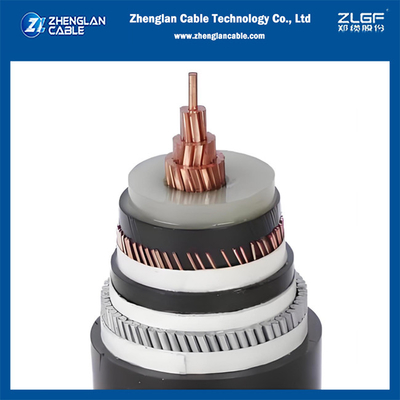 8.7/15kv 중간 전압 전원 케이블 AWA 기갑 케이블 1x120/16mm2 Cu/SC/XLPE/SC/CWS/PVC/AWA/PVC IEC 60502-2