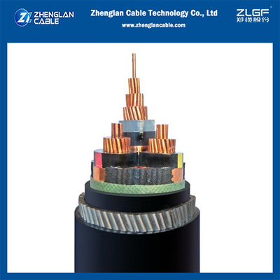 6/10KV Cu/SC/XLPE/SC/CTS/PVC/SWA/PVC 3x95mm2 중간 전압 전원 케이블