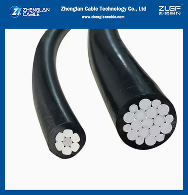 2*16mm2 오버헤드 AAC 선도자 XLPE 단열 알루미늄 와이어 휘어진 ABC 케이블