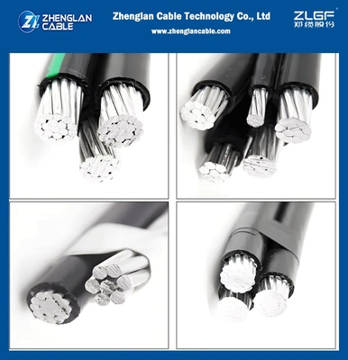 가공 절연 전선 XLPE 0.6/1kV NFC 33-209 AAC/XLPE+ AAAC /XLPE 3X70mm2+54.6mm2