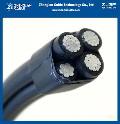 1KV ABC 케이블 3x95+50mm2 알루미늄 코어 XLPE 단열 알루미늄 합금 XLPE 단열 AAC/XLPE+AAAC/XLPE ASTM B231
