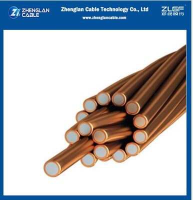 단련된 CCS 구리 클래드 철강선 클래드 40% 전도도 2AWG 7/2.59mm
