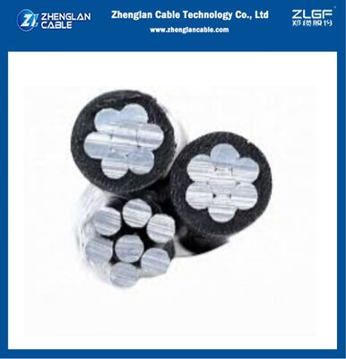 0.6/1kv 공중 번들 케이블 Xlepe 절연 및 중성 케이블이 있는 AAC/XLPE+AAC/XLPE+AAAC 상 케이블은 노출된 2x2/0+2/0AWG입니다.