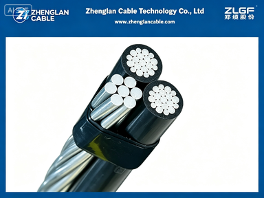 0.6/1kV AAC/XLPE+AAC/XLPE+AAAC 2X2+2AWG 트리플렉스 오버헤드 서비스 드롭 케이블