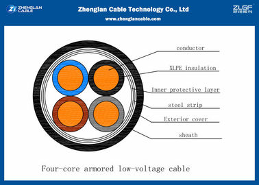 격리된 0.6/1KV XLPE는, 강철 테이프 기갑 PVC 고압선 (N2XBY/NA2XBY/STA) /underground를/넣었습니다 (CU/PVC/XLPE)