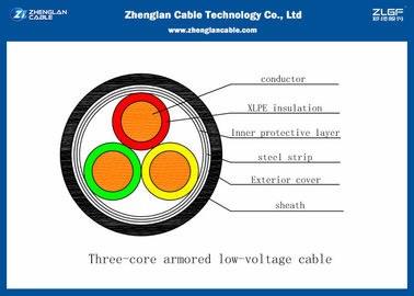 0.6/1KV 3c 기갑 낮은 전압 고압선 (CU/PVC/XLPE/LSZH/STA/NYBY/N2XBY) 명목상 단면도: 3*25~3*400mm ²