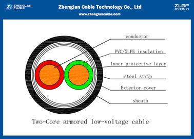 IEC 60502-1 2C 기갑 고압선, Xlpe는 격리했습니다 (CU/XLPE/LSZH/STA/NYBY/N2XBY/NYRGBY/NYB2Y)