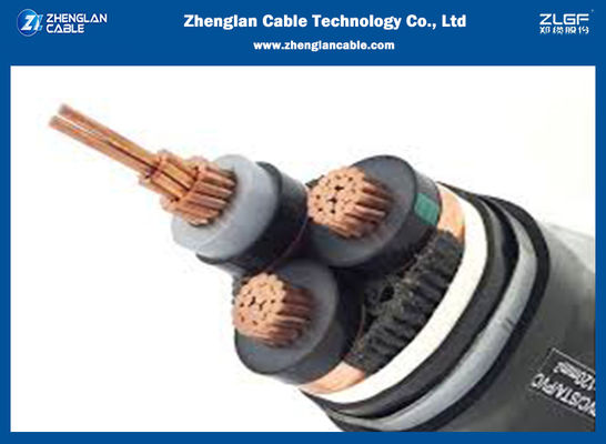 33KV Cu XLPE SWA / STA PE 미디엄 전압 파워 케이블 3x75 SQMM