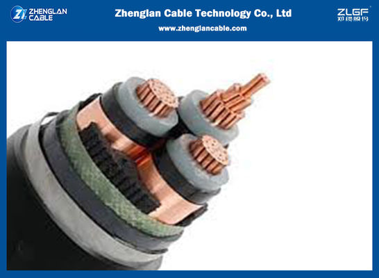 멀티컨덕터 XLPE 격리된 구리 케이블 6/10 킬로볼트 3x50sqmm Cu/Xlpe/Cts/Pvc