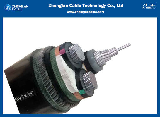 8.7-15kv SWA 기갑 알루미늄 케이블 지하 고압선 3x150mm2 BS 6622/BS 7835