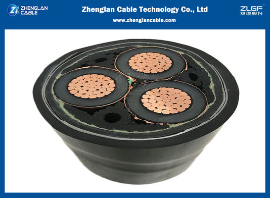 강철 테이프 기갑 XLPE 절연 고압선 PVC는 전기 26/25 KV 3 핵심 240sqmm를 넣었습니다