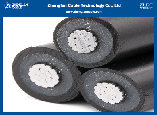 알루미늄 지휘자 PVC /XLPE 11kV - 35kV 머리 위 절연 케이블 ISO IEC60502